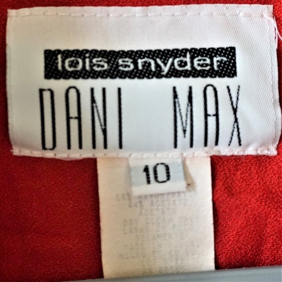 VTG Red Midi Long Structured Gold Button Dress 10 - Picture 5 of 7